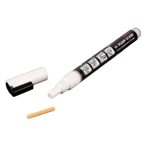 Крейдяний маркер SANTI, білий, 3 мм, 6 шт/кор, 390781 2