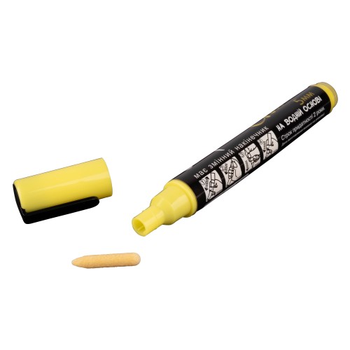 Крейдяний маркер SANTI, неоновий жовтий, 5 мм, 6 шт/кор, 390789 2