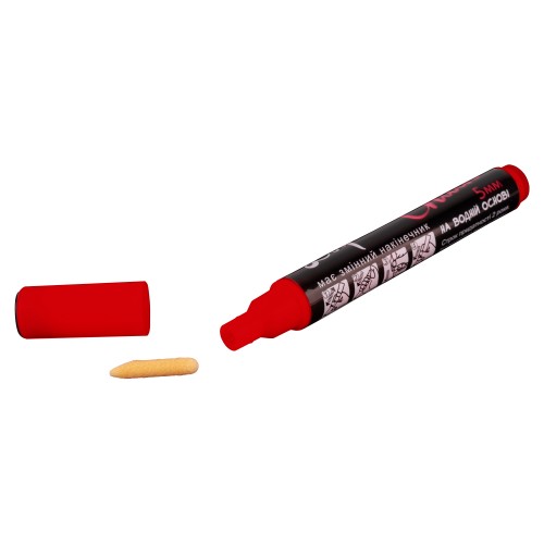 Крейдяний маркер SANTI, червоний, 5 мм, 6 шт/кор, 391124 3