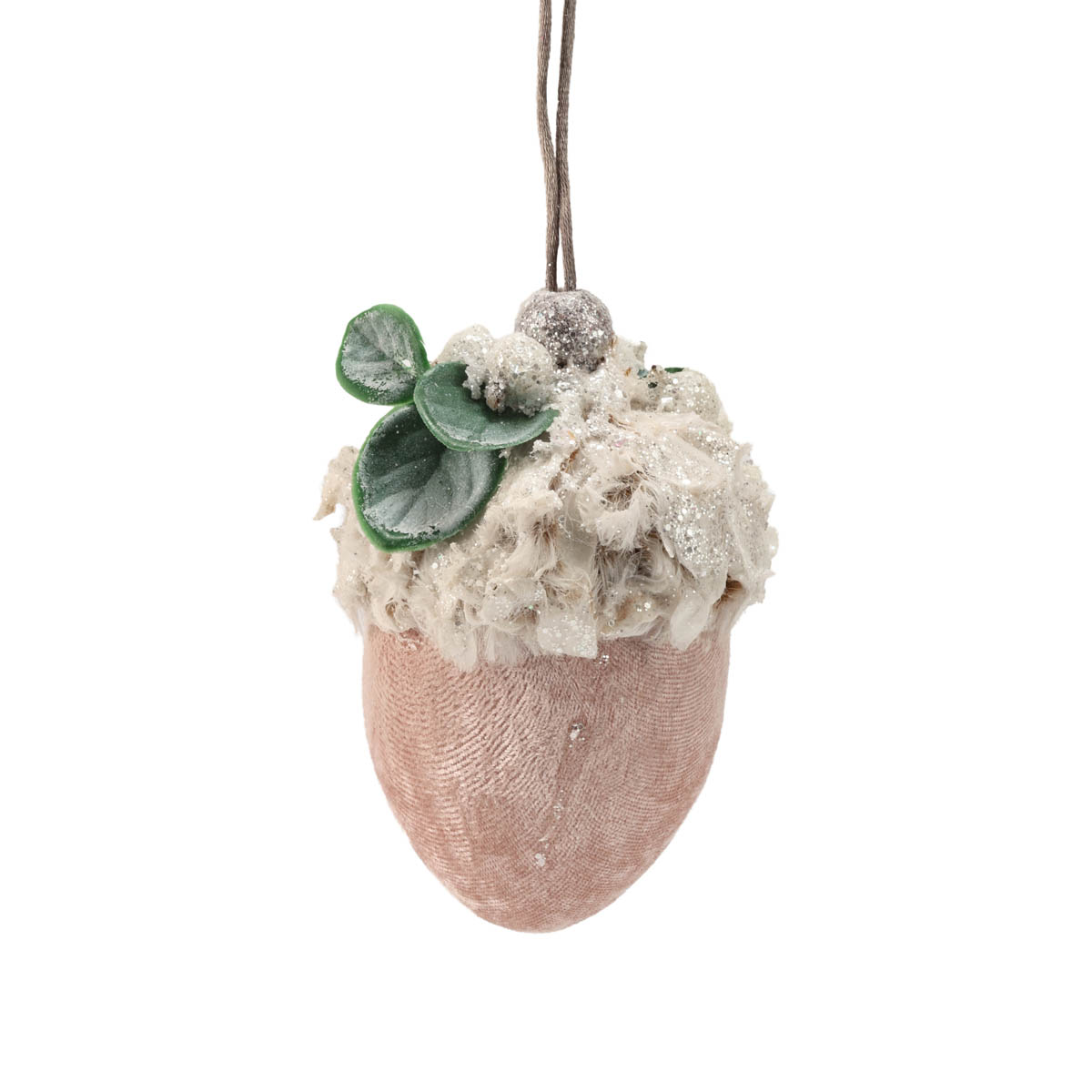 Игрушка новогодняя кашемир, Желудь, 10 см, 260