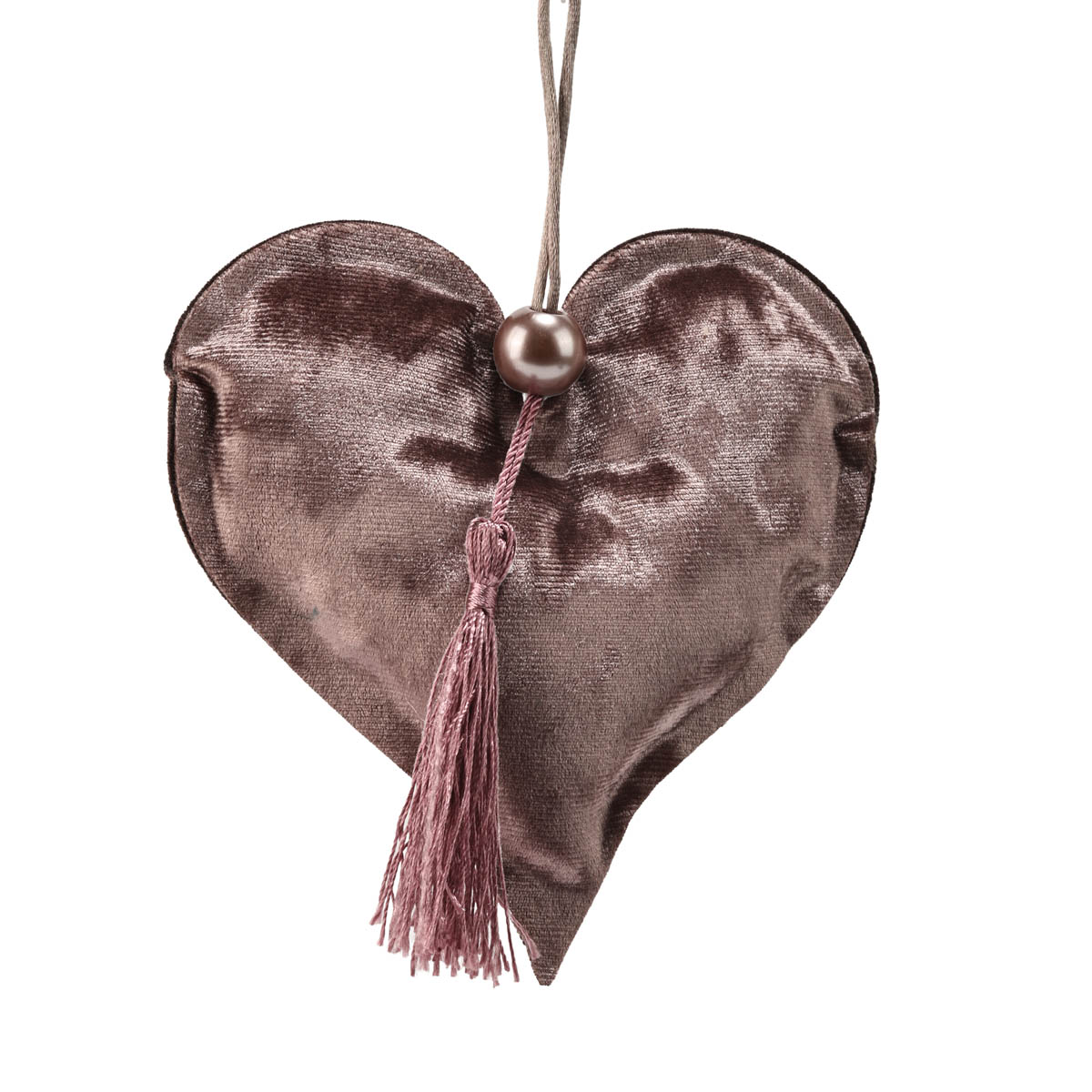 Игрушка новогодняя Текстиль, Сердце 15 см, 1311