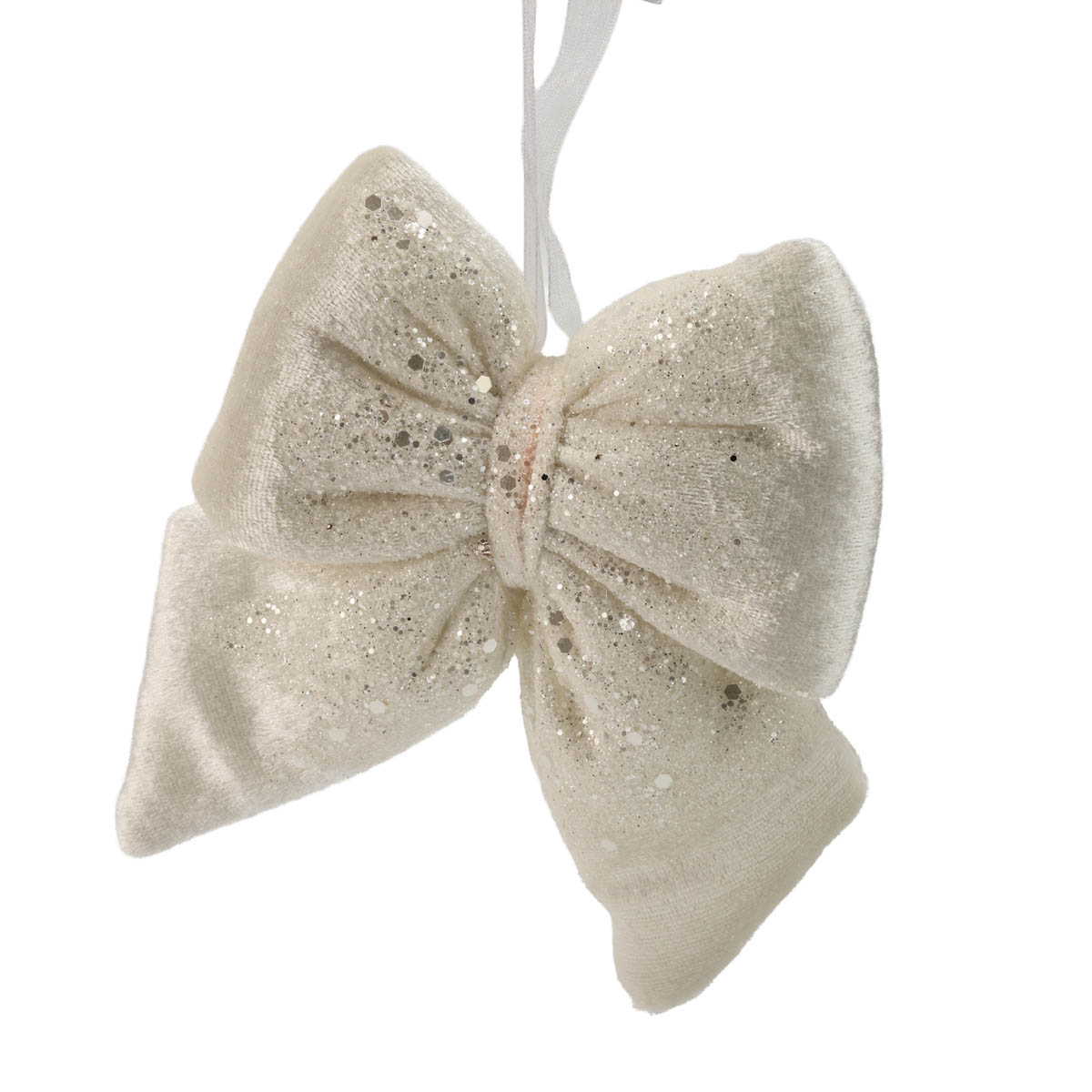 Іграшка новорічна Бант, срібний, 1523