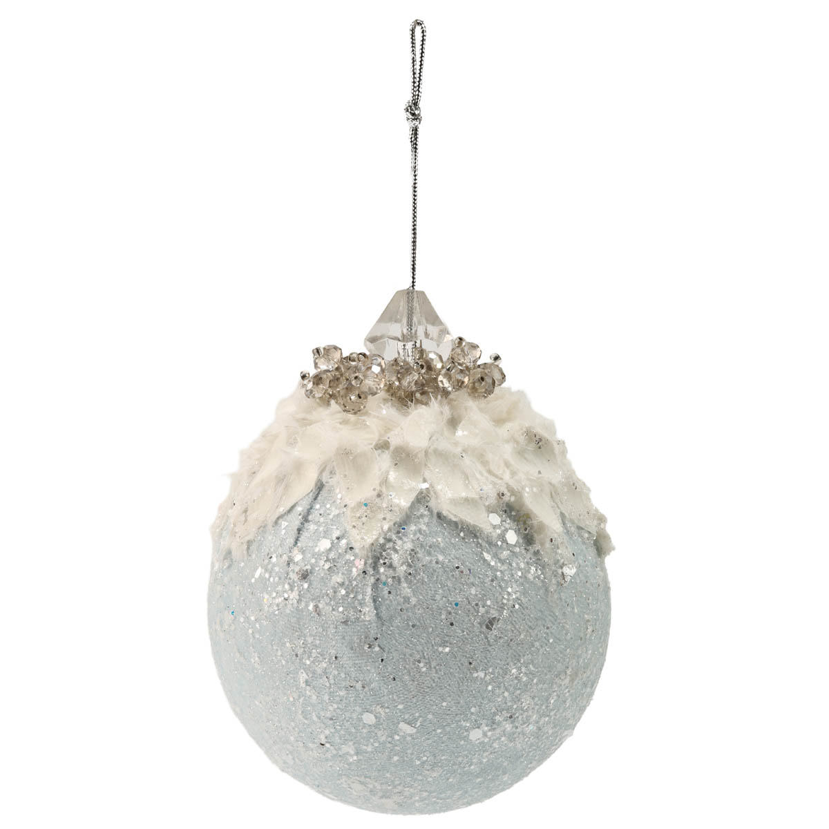 Игрушка новогодняя Эльза, Шарик, 10 см, 1502