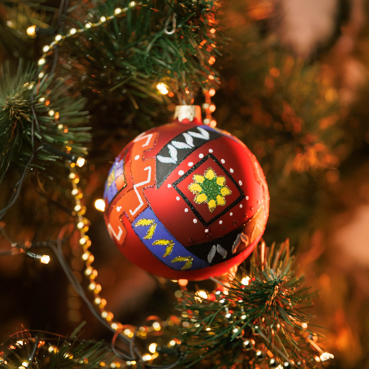 Набор высокохудожественных шаров "Гуцульщина" в упаковке. 4