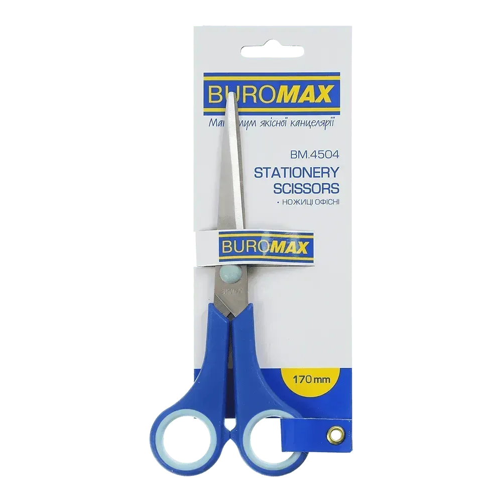 Ножиці 170 мм, ручки з гумовими вставками BM.4504