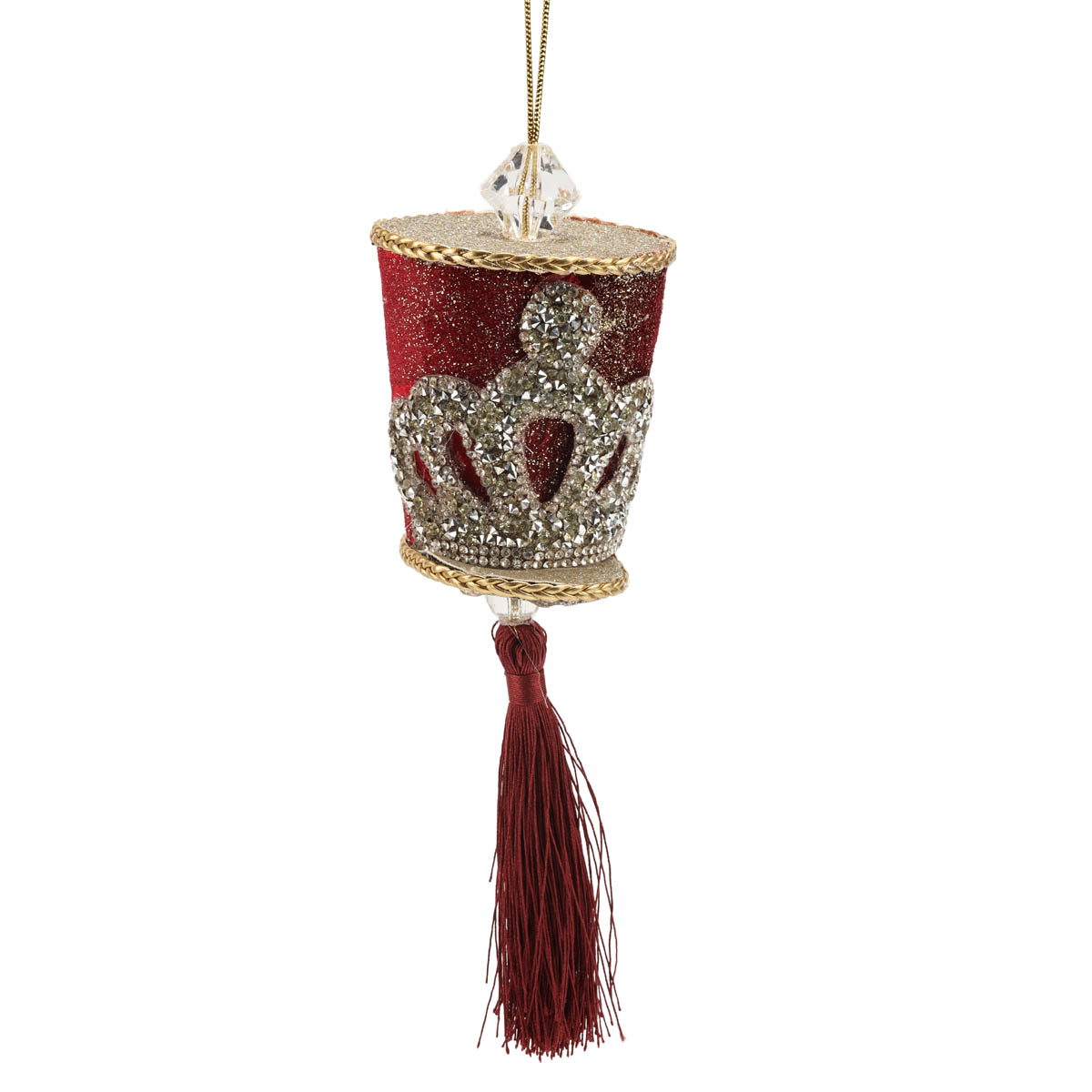 Іграшка новорічна Бургунд, Ківер гусарський, 10 см, 1908