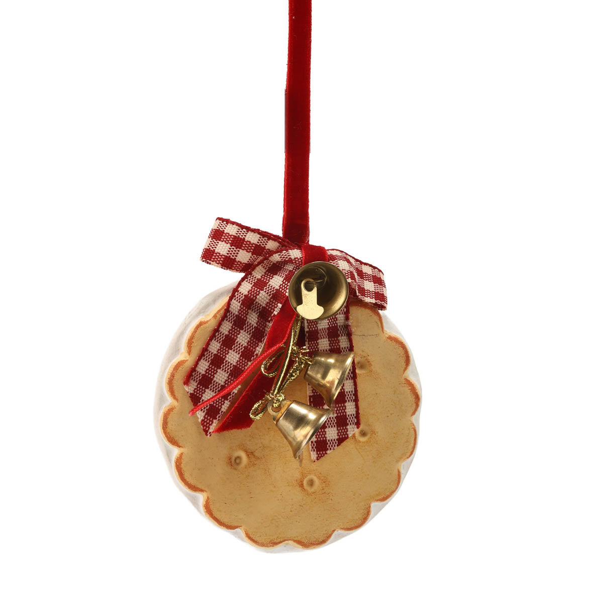 Игрушка новогодняя "Печенье крекер" 10 см, 103