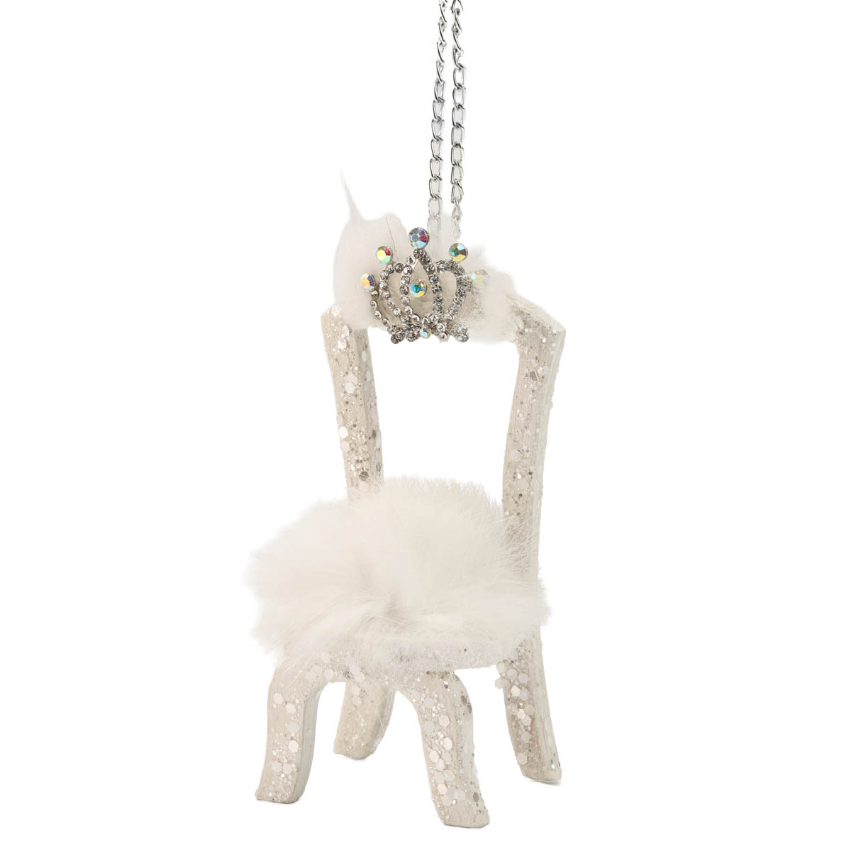 Игрушка новогодняя "Стульчик "Корона" микс, 15 см, 2506