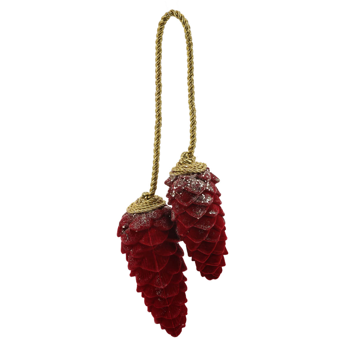 Игрушка новогодняя Бургунд "Шишки-пара", 112
