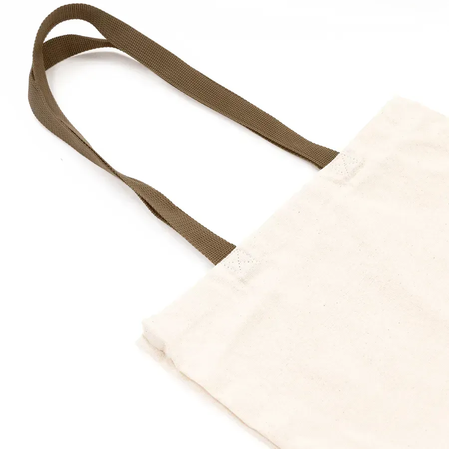 Сумка из хлопка 38*42 см, ручка хаки 70 см, неотбеленный хлопок 220 г/м2, ROSA Talent 1