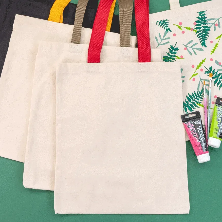 Сумка из хлопка 38*42 см, ручка хаки 70 см, неотбеленный хлопок 220 г/м2, ROSA Talent 2