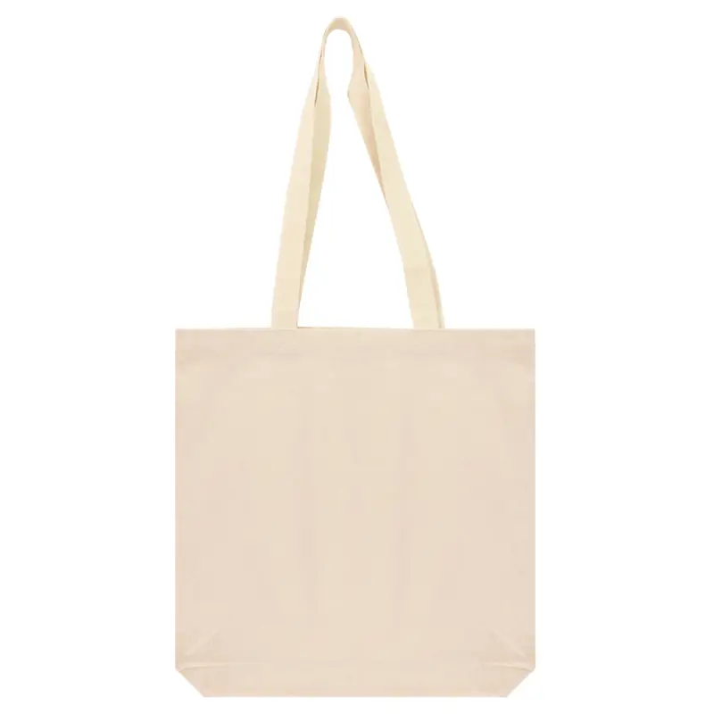 Сумка из хлопка с дном 38*35*7 см, ручка 70 см, небеленый хлопок 220 г/м2, ROSA Talent