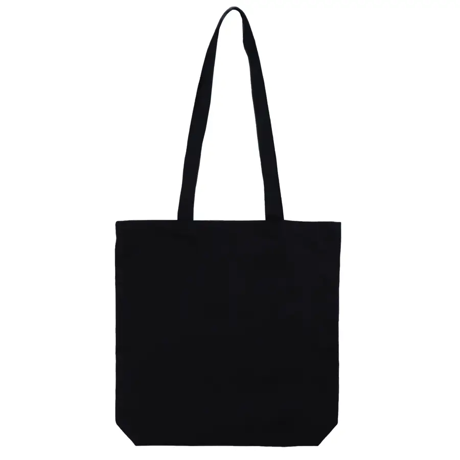 Сумка с дном 38*35*7см, ручка 70 см, черный, хлопок 200 г/м2, ROSA Talent