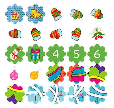 Книга "Зимові наліпки. Котик", (у) (4517) 5