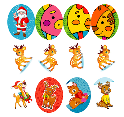 Книга "Зимові наліпки. Оленятко", (у) (4562) 6