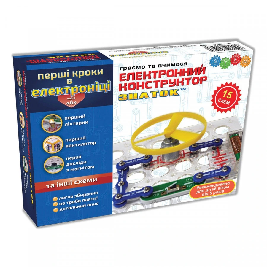 Конструктор "Перші кроки в електроніці", Знаток, REW-K060