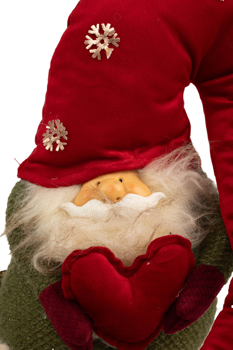 Мягкая игрушка новогодняя "Гном с сердцем" 51 см, 973728 2