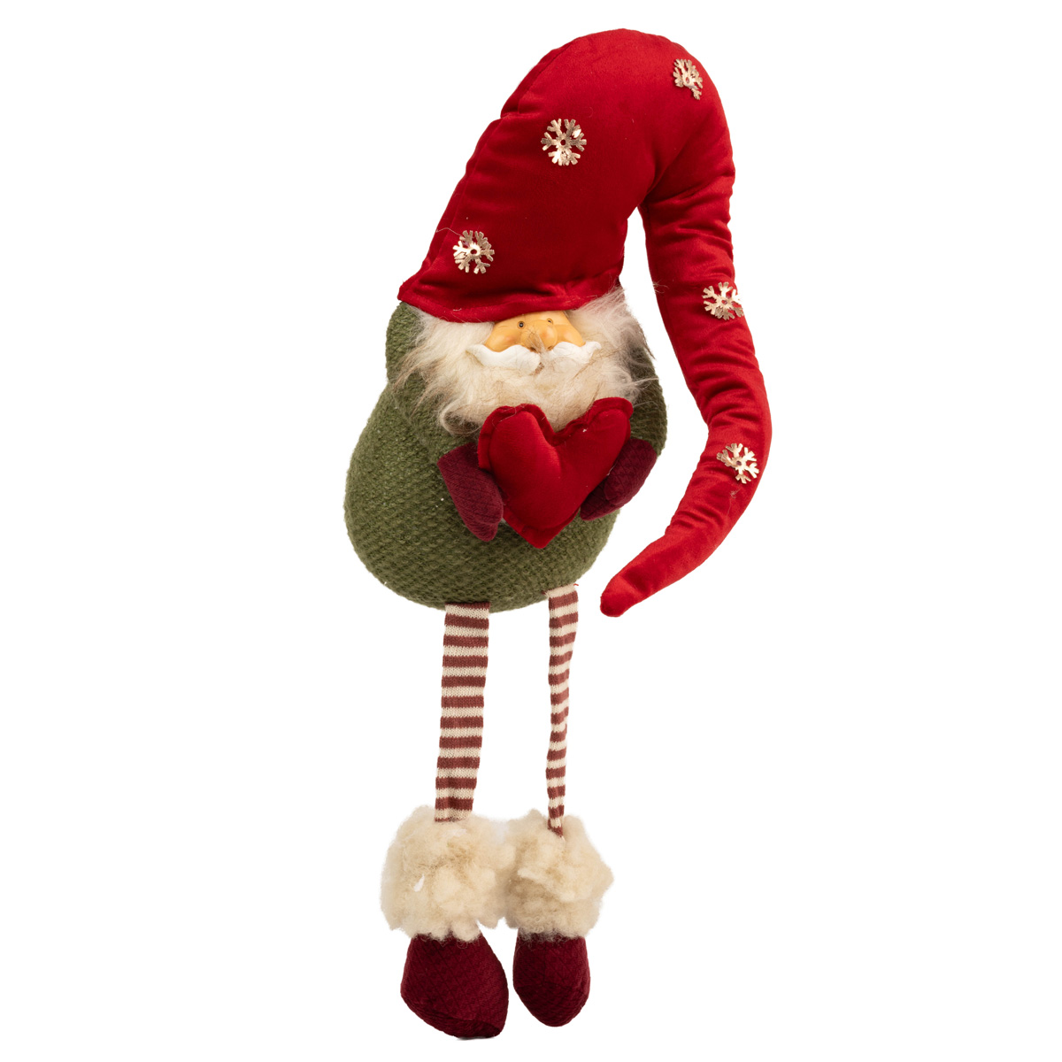 Мягкая игрушка новогодняя "Гном с сердцем" 51 см, 973728