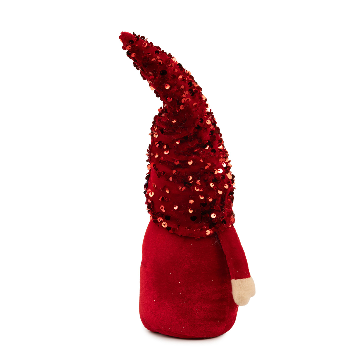 Мягкая игрушка новогодняя "Гном" 36 см, красная пайетка, 973720 1