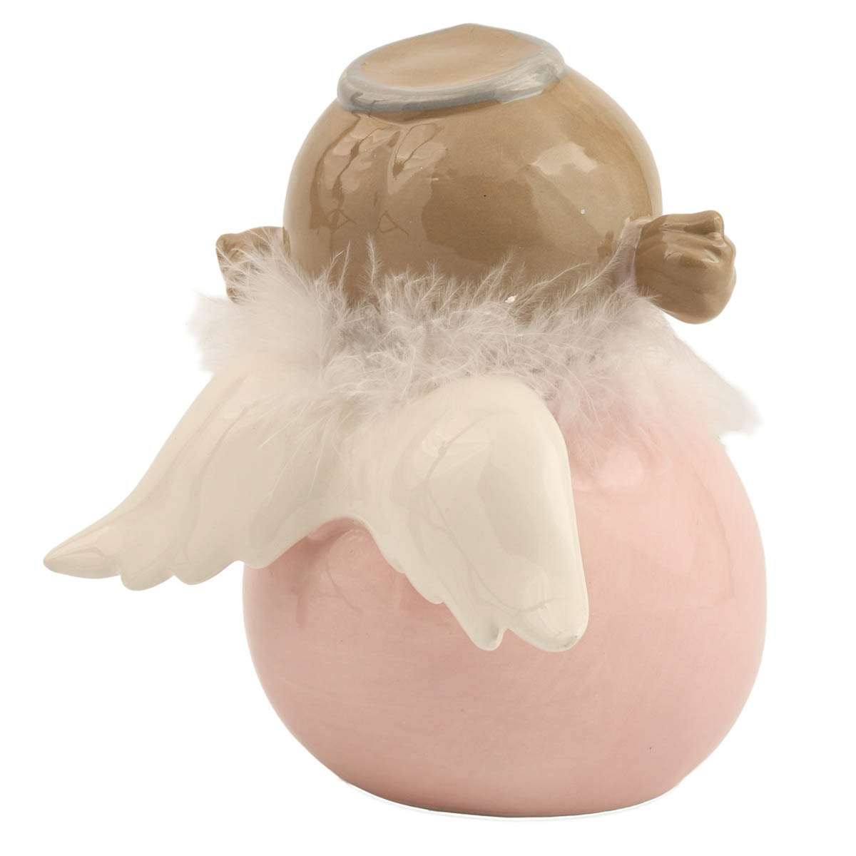 Декор новогодний Ангел, 9*8*6 см. фарфор, розовый, 3200981 Pusteblume 1