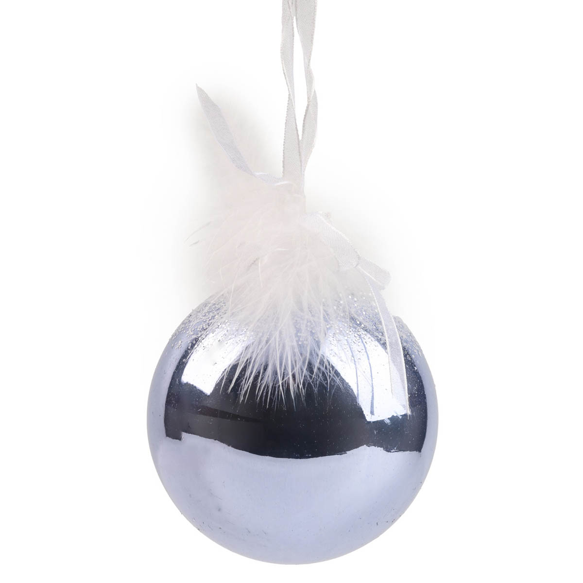 Ёлочное украшение Шар 8,5 см покрытая инеем (3 вида в ассорт.), 77291 1