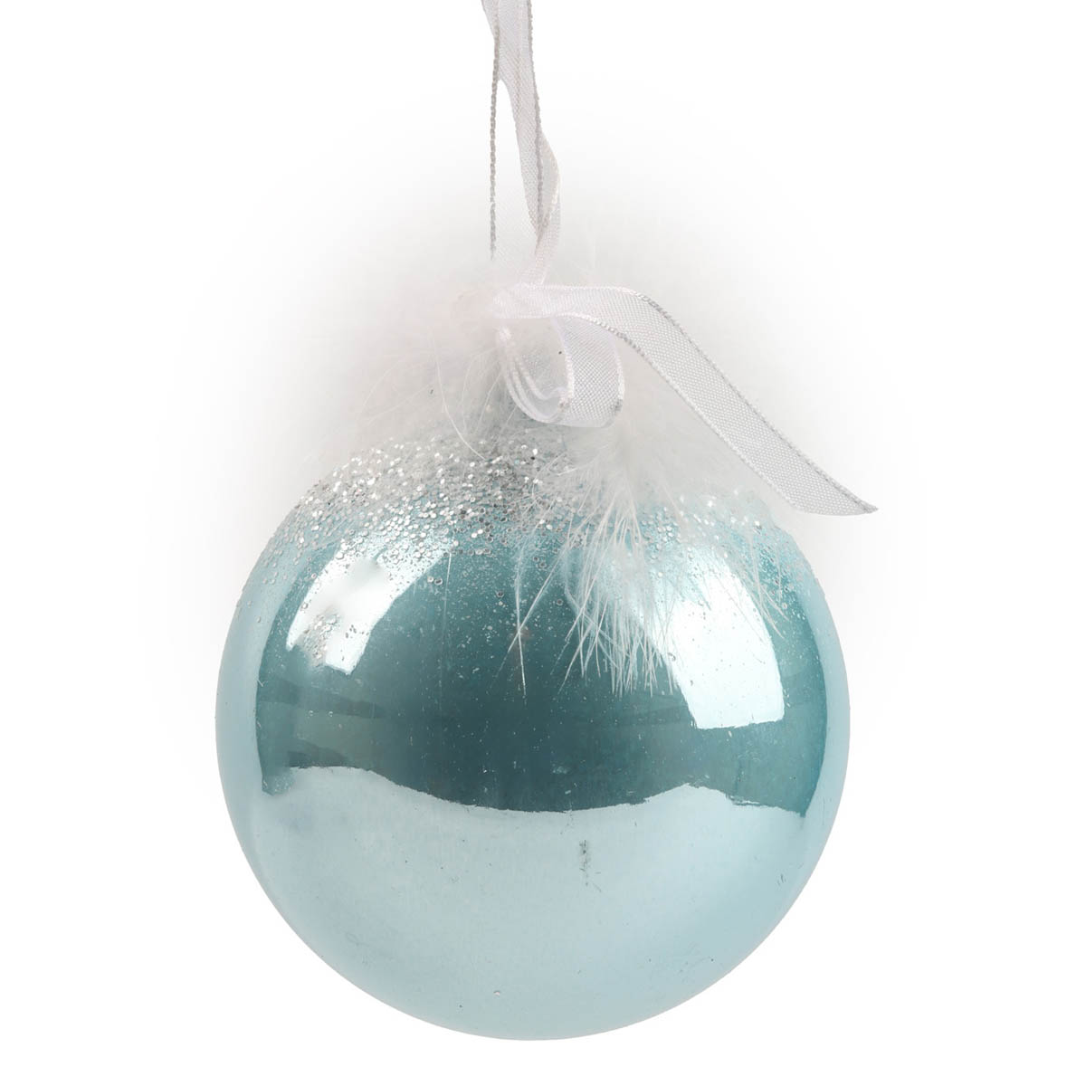 Ёлочное украшение Шар 8,5 см покрытая инеем (3 вида в ассорт.), 77291