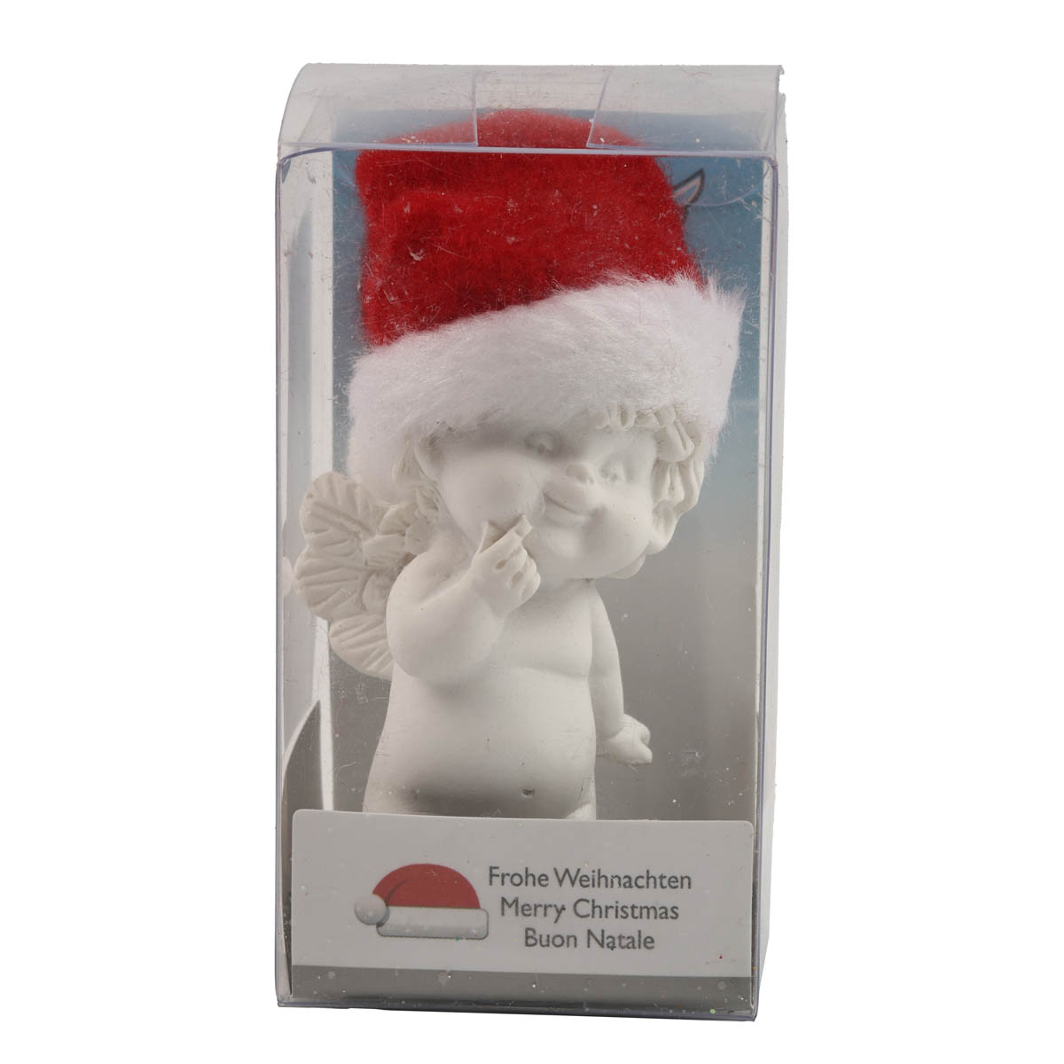 Украшение новогоднее Ангелочек-Санта "Igor" h=8-11 см в шапке, бело-красный (в ассортименте), 82450 Lang 4