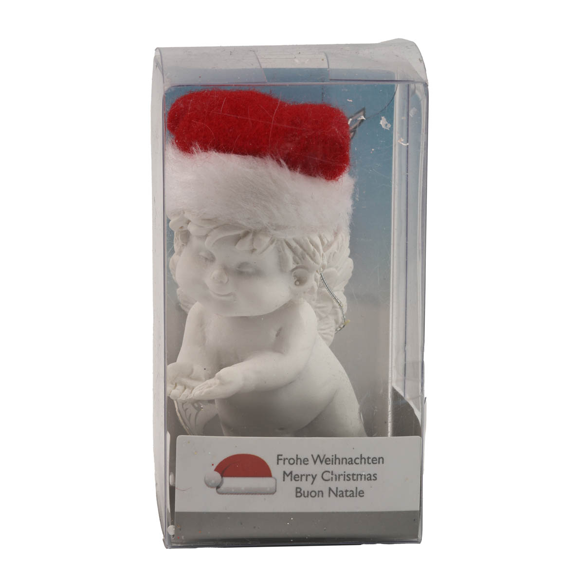 Украшение новогоднее Ангелочек-Санта "Igor" h=8-11 см в шапке, бело-красный (в ассортименте), 82450 Lang 12