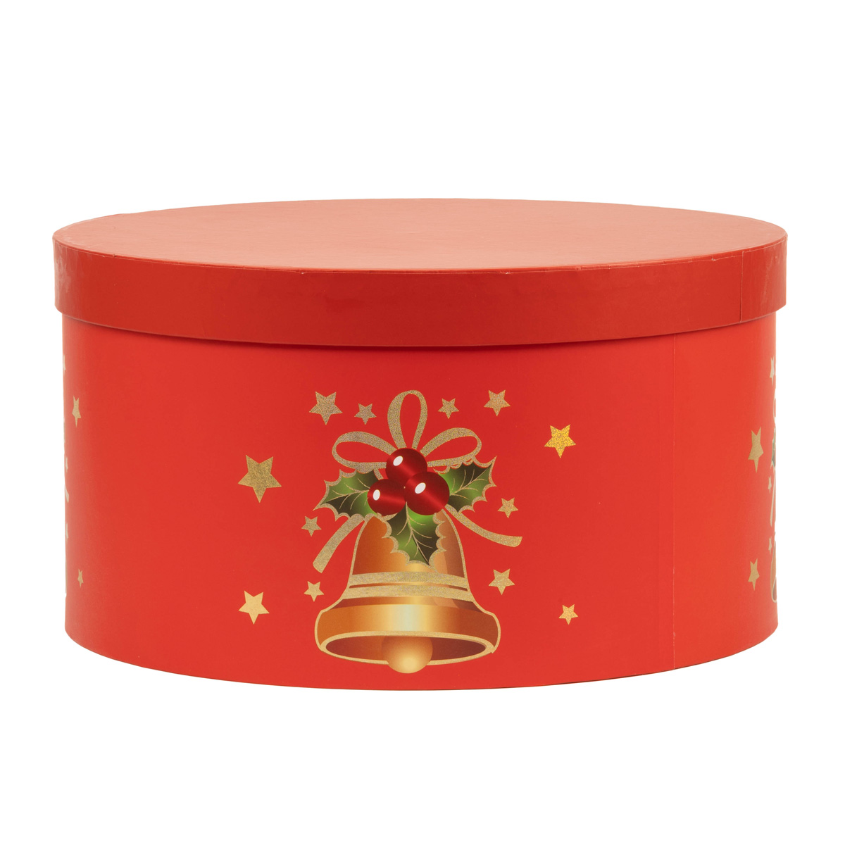 Подарункова коробка кругла НР, "Новорічний малюнок", 29,5*15,8 см, 2110098308