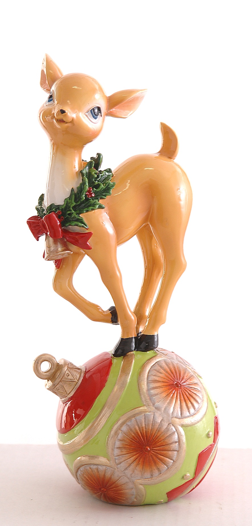 Украшение сувенирное, декоративная статуэтка «Олень на шаре» 26,5 см, 98622, ТМ «A&G»