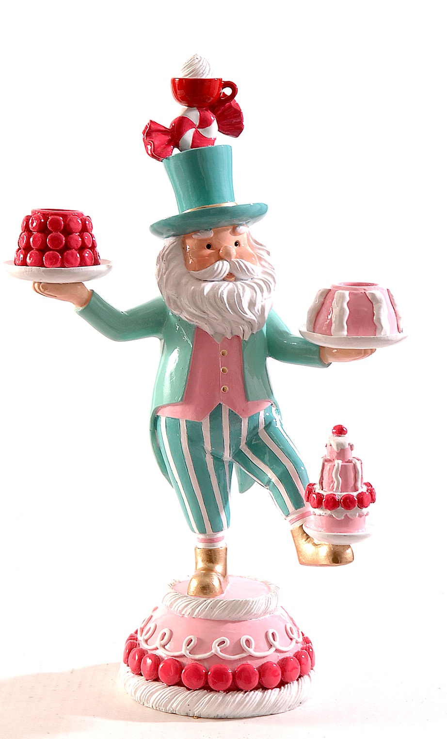 Украшение сувенирное, декоративная статуэтка «Санта с макароном» 36 см, 17058, ТМ «A&G»