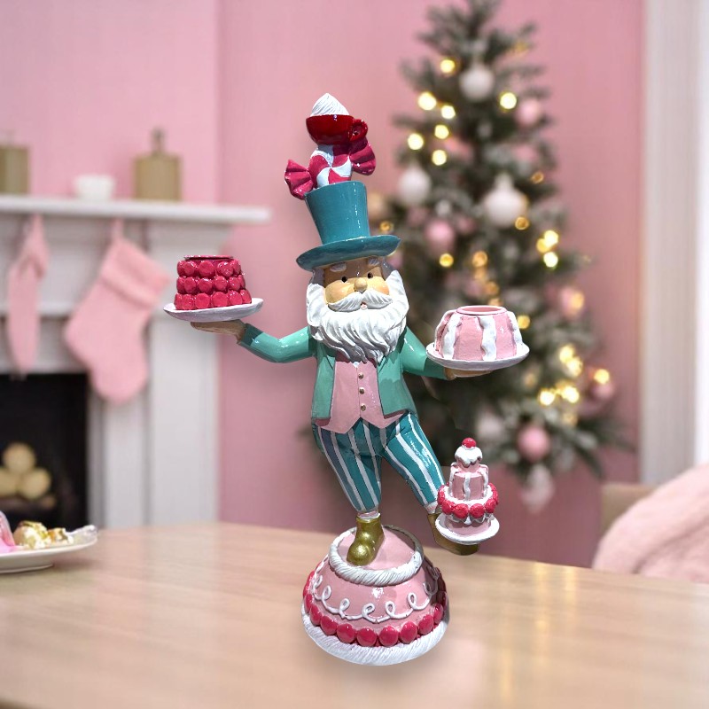 Украшение сувенирное, декоративная статуэтка «Санта с макароном» 36 см, 17058, ТМ «A&G» 1