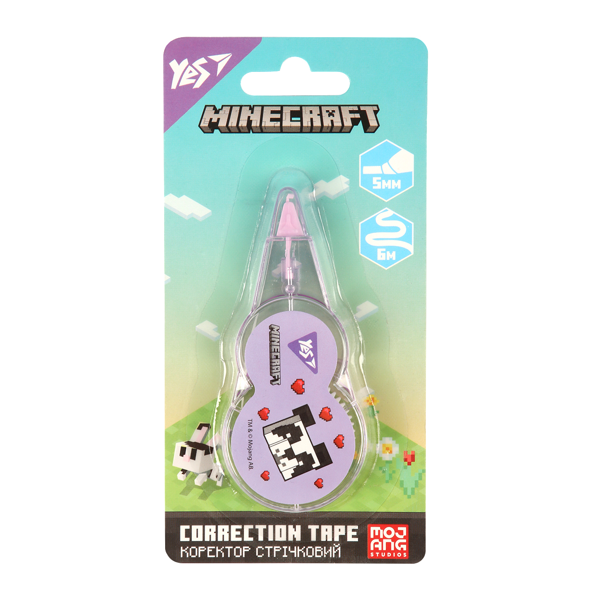 Корректор ленточный 5 мм*6 м «Minecraft. Spring», 340121 Yes