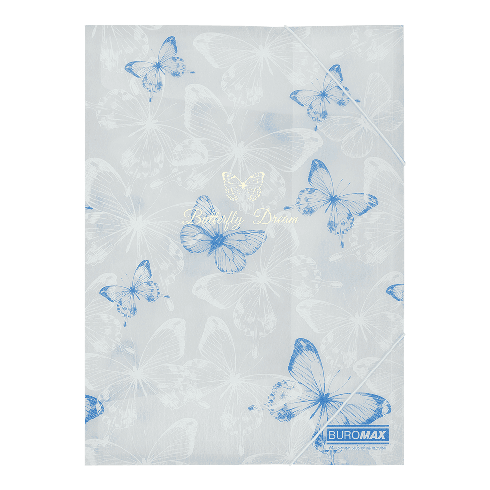 Папка на гумках А4 Arabeski, матовий непрозорий пластик, білий перламутр, BM.3908-31