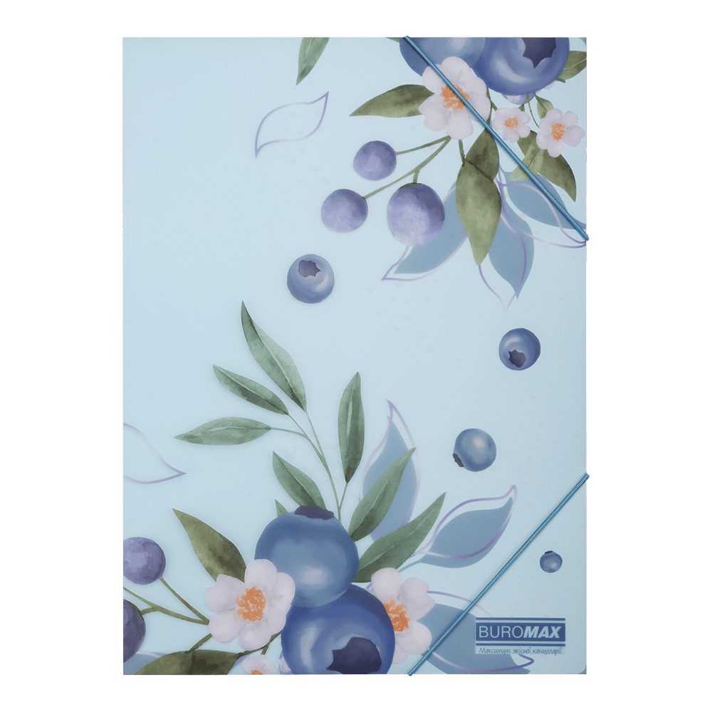 Папка на гумках А4 Arabeski, матовий непрозорий пластик, морська хвиля, BM.3908-17