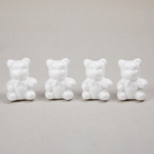 Пінопластові заготовки SANTI "Ведмедики" 4 шт/уп., 7 см, 743101