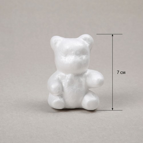 Пінопластові заготовки SANTI "Ведмедики" 4 шт/уп., 7 см, 743101 1