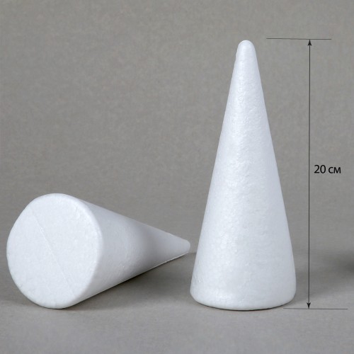 Пінопластові заготовки SANTI "Конус" 2 шт/уп., 20 см, 743140 1