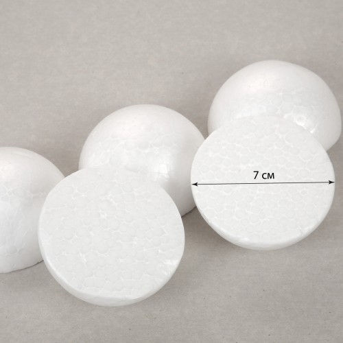 Пінопластові заготовки SANTI "Півсфери" 5 шт/уп., 7 см, 743123 1