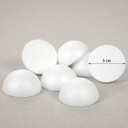 Пінопластові заготовки SANTI "Півсфери" 7 шт/уп., 5 см, 743125 1