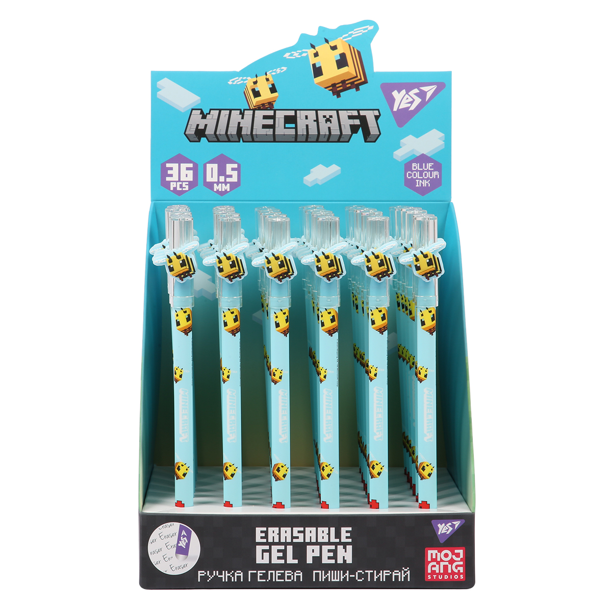 Ручка гелева Yes пиши-стирай "Minecraft. Spring" 0,5 мм, синя, 420396 2