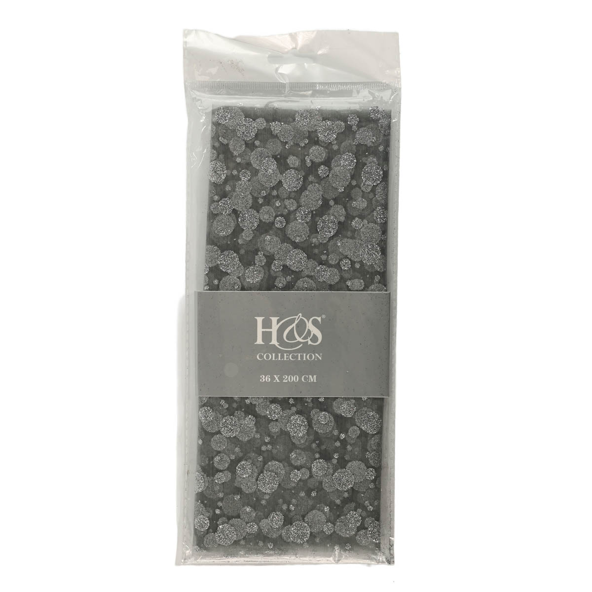 Тканина для декорування з глітером 36*200 см, сірий зі срібним (4 вид. в асорт.), 767600320