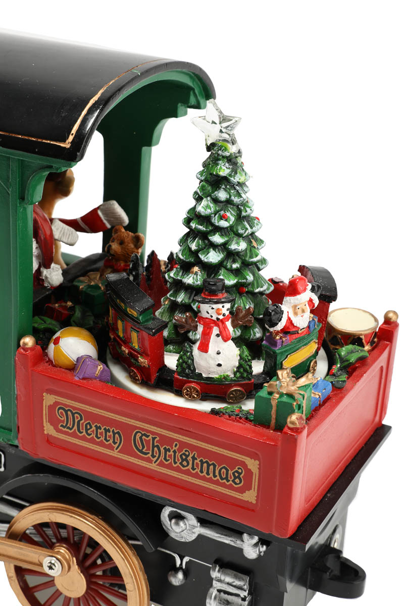 Новорічний музичний декор "Потяг" 26,5 см, з LED підсвічуванням, 719-300 7