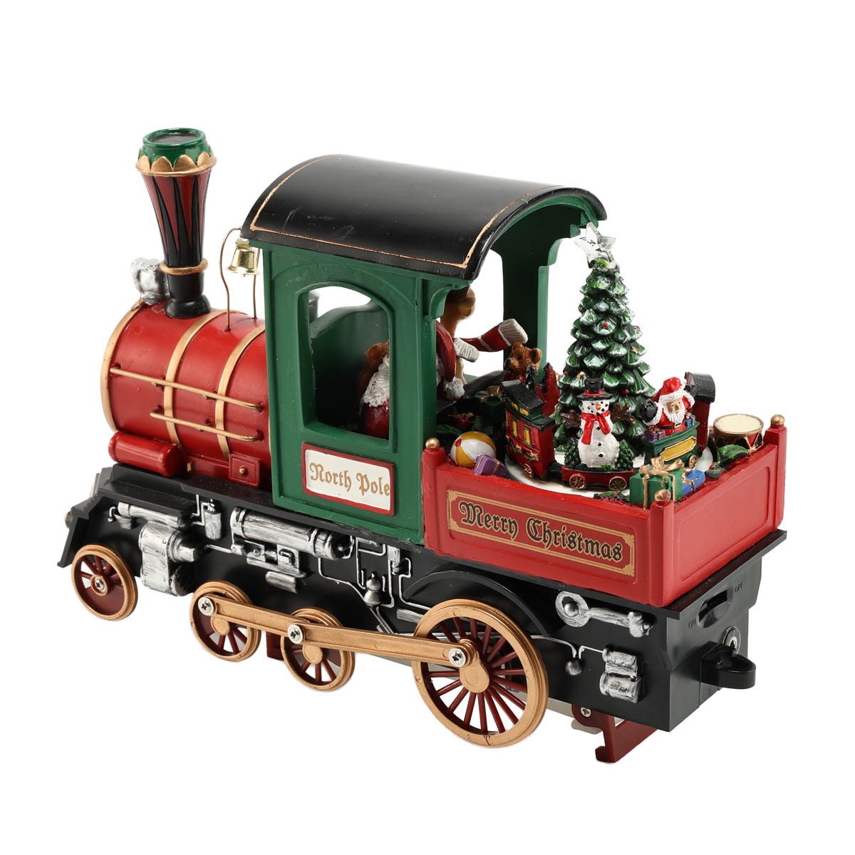 Новорічний музичний декор "Потяг" 26,5 см, з LED підсвічуванням, 719-300 3