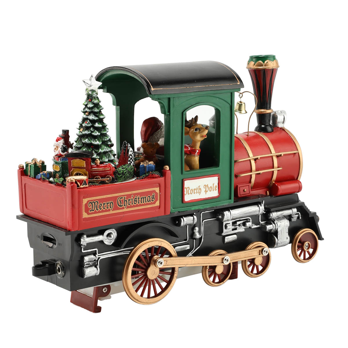 Новорічний музичний декор "Потяг" 26,5 см, з LED підсвічуванням, 719-300 2