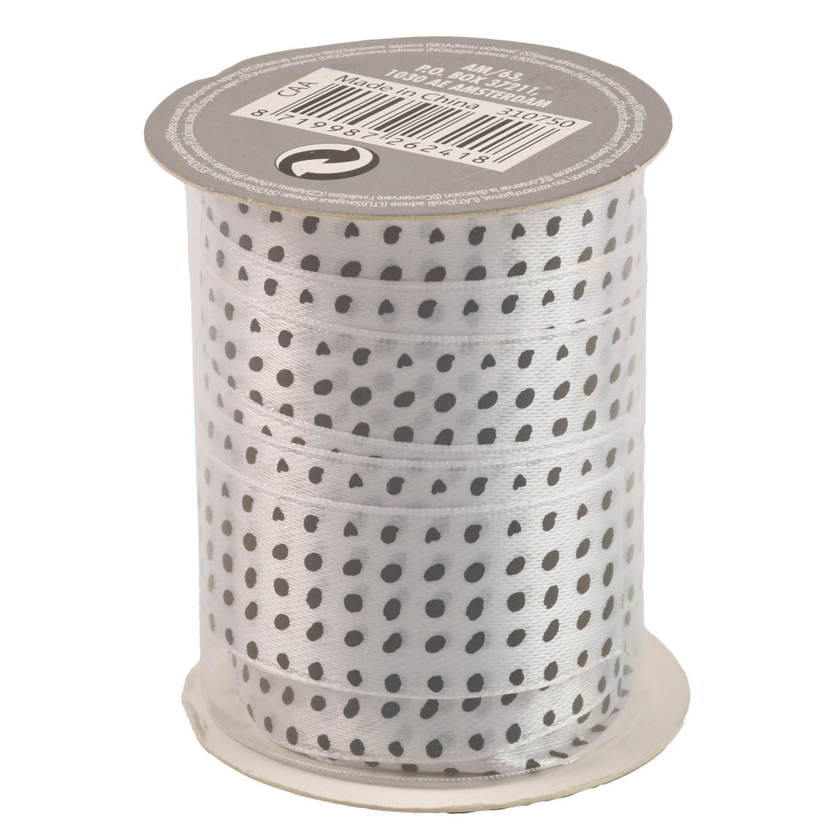 Лента рождественская, черно-белая (4 вида в ассорт.), CAA728310 1