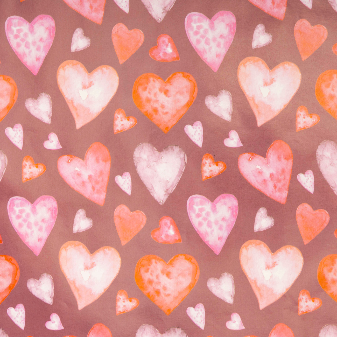 Папір пакувальний 70 см*1 м, рожеві сердечки, 48119007945 2