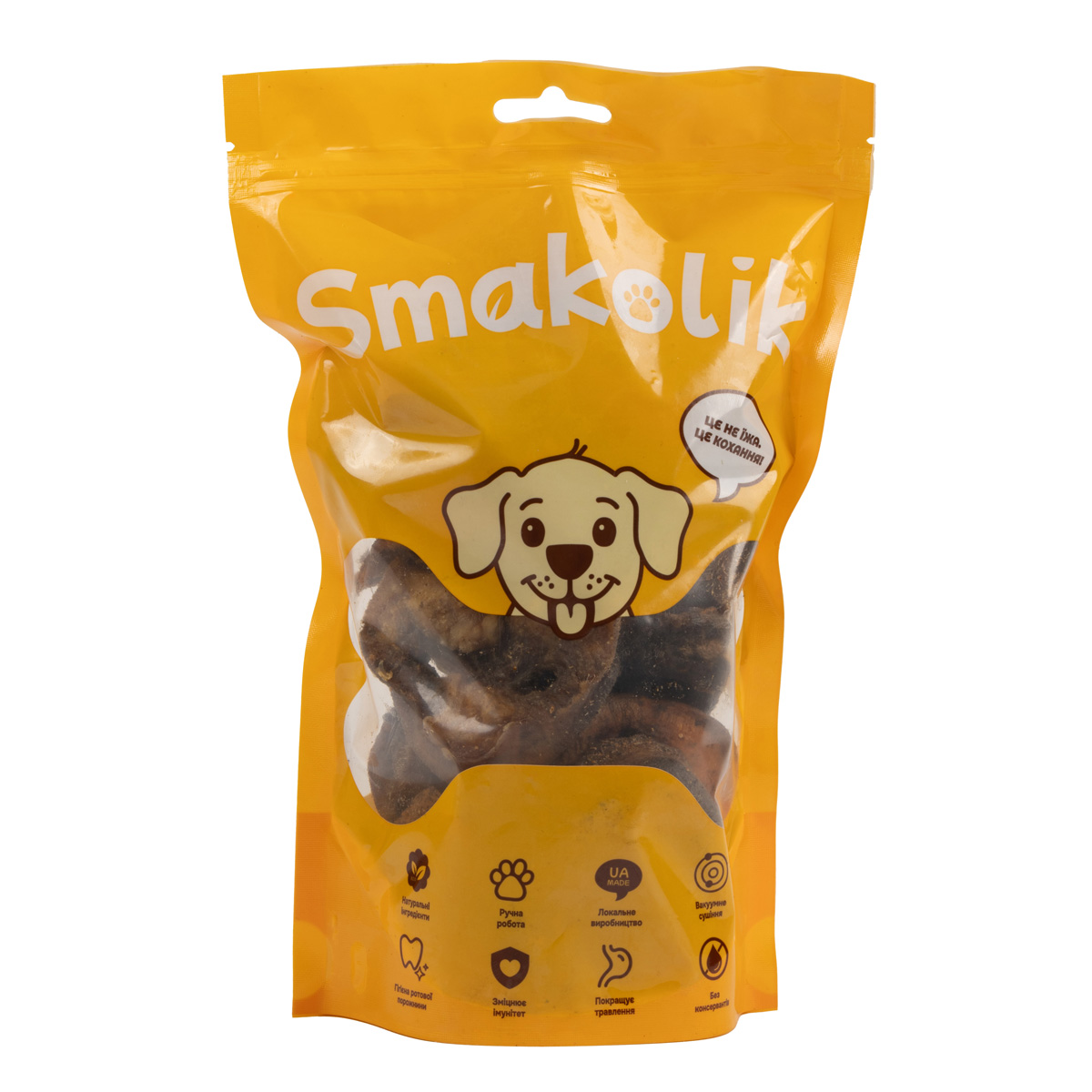 Лакомство для собак натуральные сушеные. Пятаки свиные, 200 г