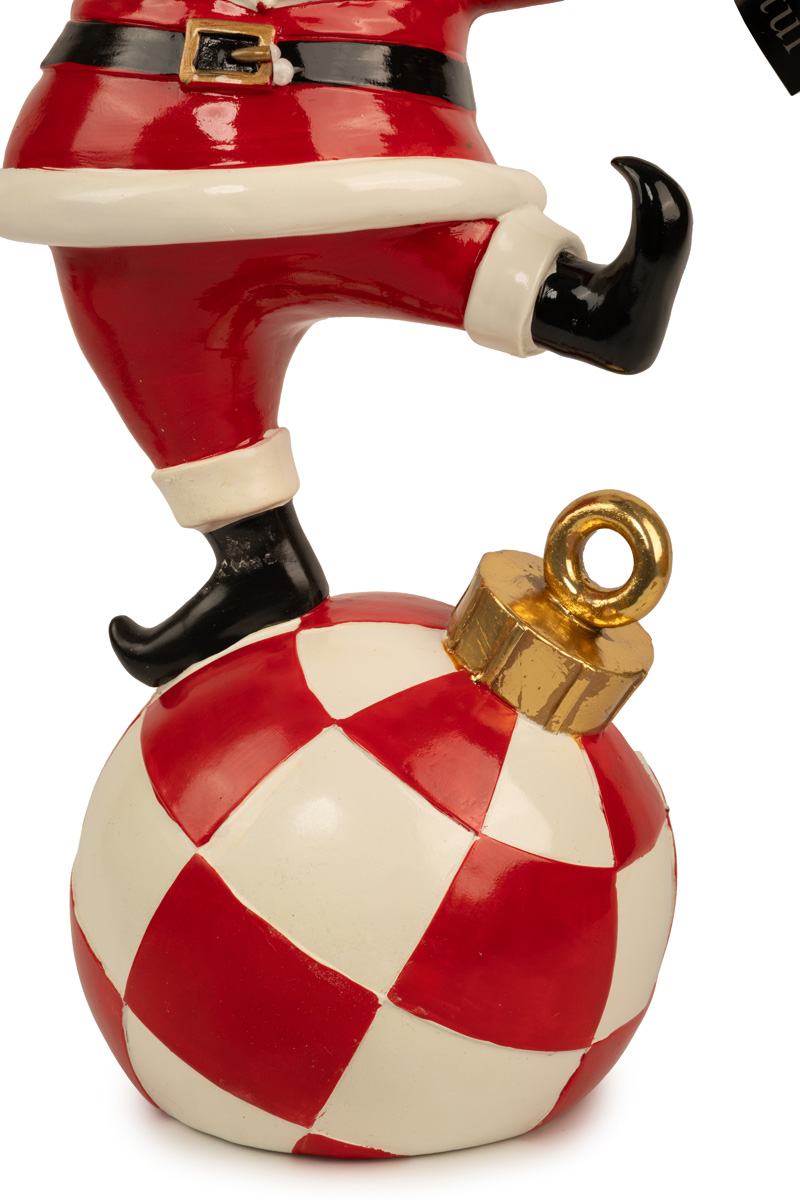 Украшение сувенирное, декоративная статуэтка «Санта на шаре» 45 см, 17023, ТМ «A&G» 7