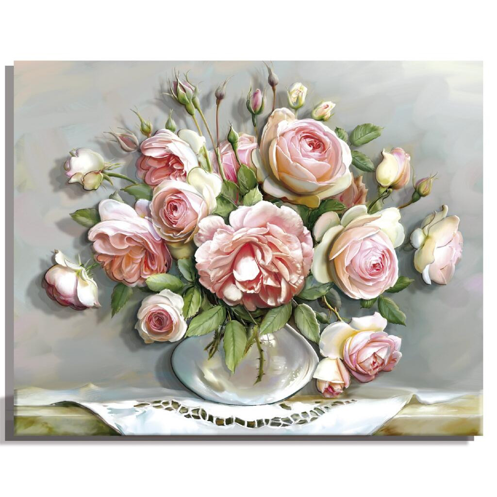 Объемная картина из бумаги 429 «Розы Федеричи» 29*36 см, РТ150349, ТМ «Tela Artis»